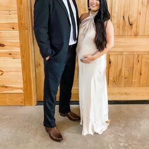 JASMINE HALTER DRESS - CHAMPAIGN LUXE